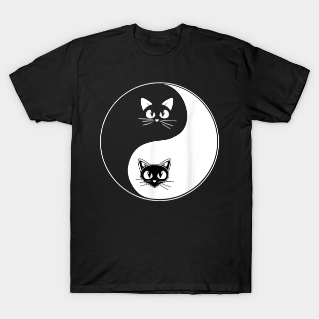 Cat Yin Yang    Kittens Ying Yang Symbol Cat T-Shirt by Peter Smith